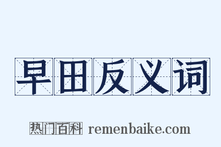 早田反义词是什么意思的图片